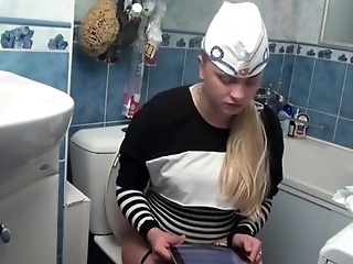 Russian Girl Pooping On Toilet